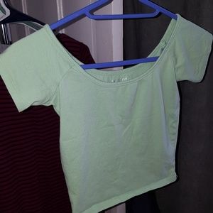 Wet seal seafoam green crop top